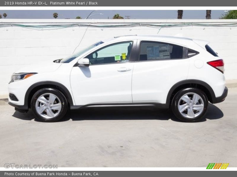 Platinum White Pearl / Black 2019 Honda HR-V EX-L