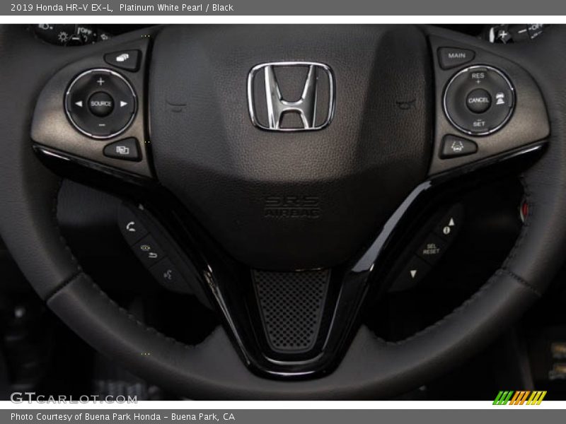 Platinum White Pearl / Black 2019 Honda HR-V EX-L