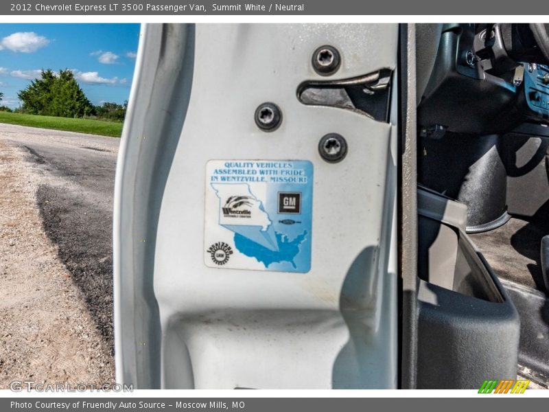 Summit White / Neutral 2012 Chevrolet Express LT 3500 Passenger Van