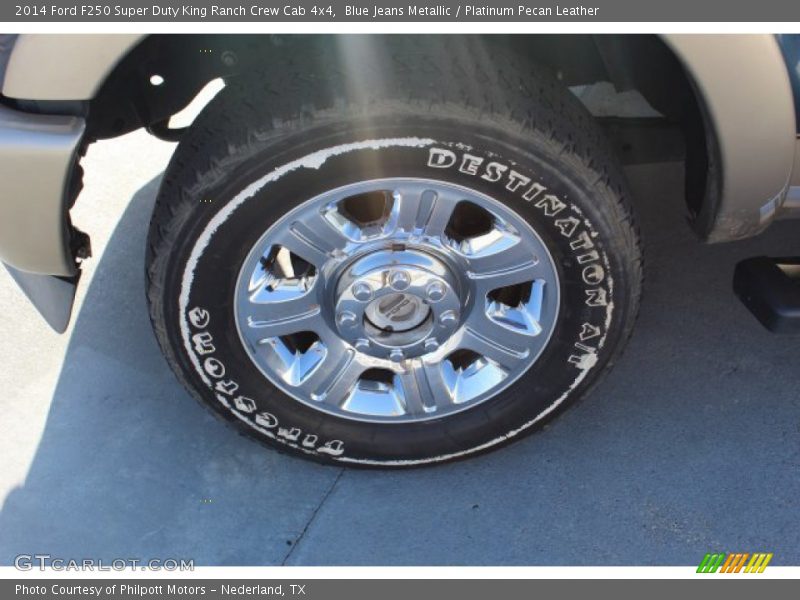 Blue Jeans Metallic / Platinum Pecan Leather 2014 Ford F250 Super Duty King Ranch Crew Cab 4x4