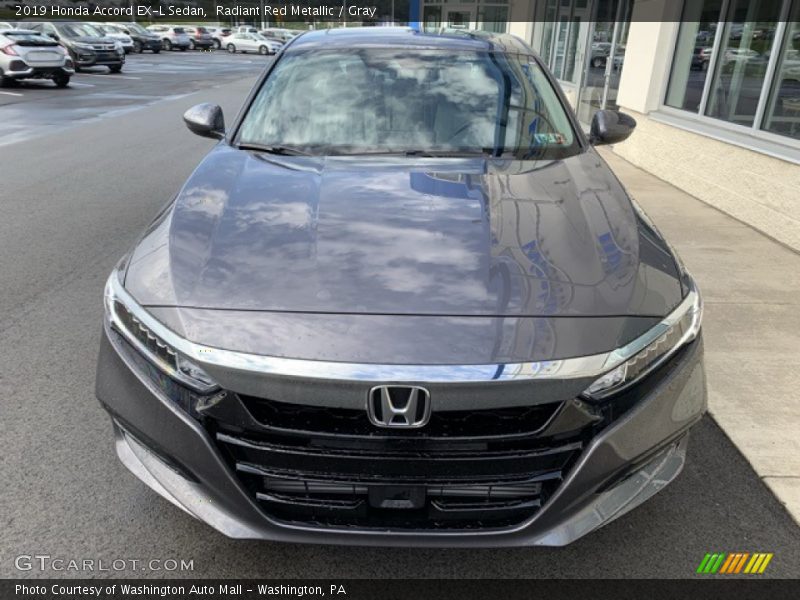 Radiant Red Metallic / Gray 2019 Honda Accord EX-L Sedan