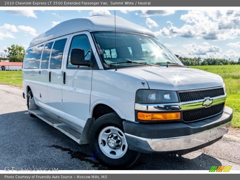Summit White / Neutral 2010 Chevrolet Express LT 3500 Extended Passenger Van
