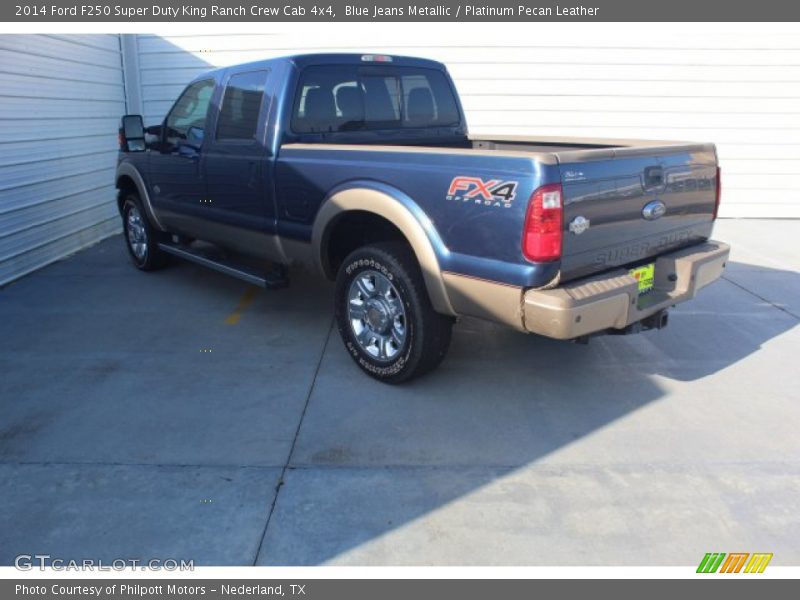 Blue Jeans Metallic / Platinum Pecan Leather 2014 Ford F250 Super Duty King Ranch Crew Cab 4x4