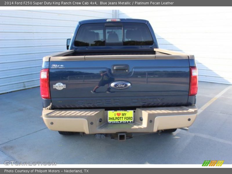 Blue Jeans Metallic / Platinum Pecan Leather 2014 Ford F250 Super Duty King Ranch Crew Cab 4x4