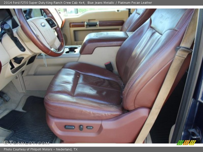 Blue Jeans Metallic / Platinum Pecan Leather 2014 Ford F250 Super Duty King Ranch Crew Cab 4x4