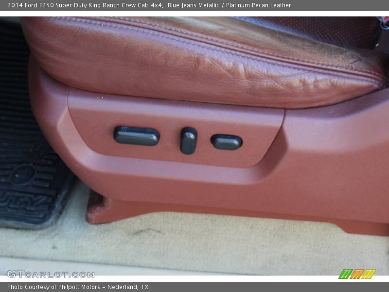 Blue Jeans Metallic / Platinum Pecan Leather 2014 Ford F250 Super Duty King Ranch Crew Cab 4x4