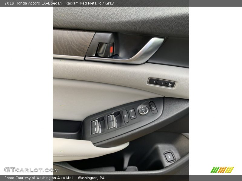 Radiant Red Metallic / Gray 2019 Honda Accord EX-L Sedan