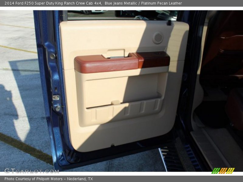 Blue Jeans Metallic / Platinum Pecan Leather 2014 Ford F250 Super Duty King Ranch Crew Cab 4x4