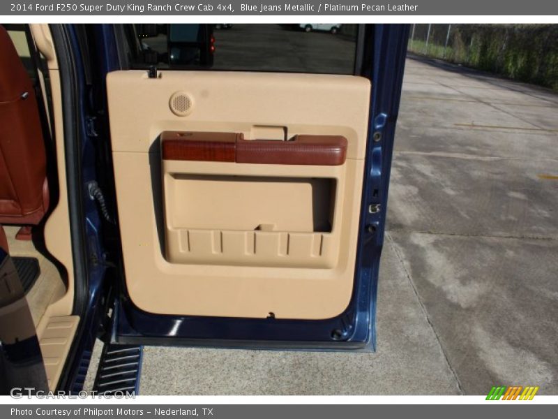 Blue Jeans Metallic / Platinum Pecan Leather 2014 Ford F250 Super Duty King Ranch Crew Cab 4x4