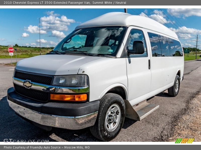 Summit White / Neutral 2010 Chevrolet Express LT 3500 Extended Passenger Van