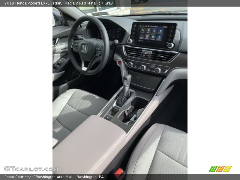 Radiant Red Metallic / Gray 2019 Honda Accord EX-L Sedan