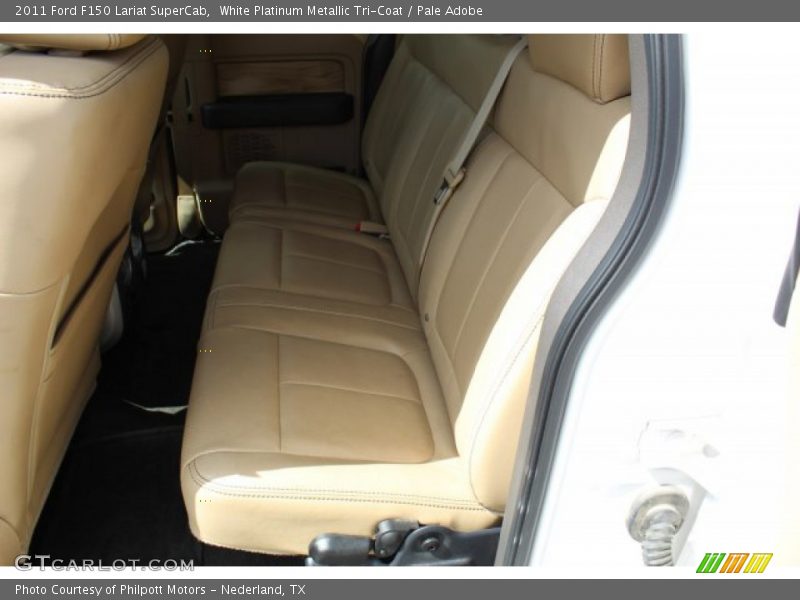 White Platinum Metallic Tri-Coat / Pale Adobe 2011 Ford F150 Lariat SuperCab