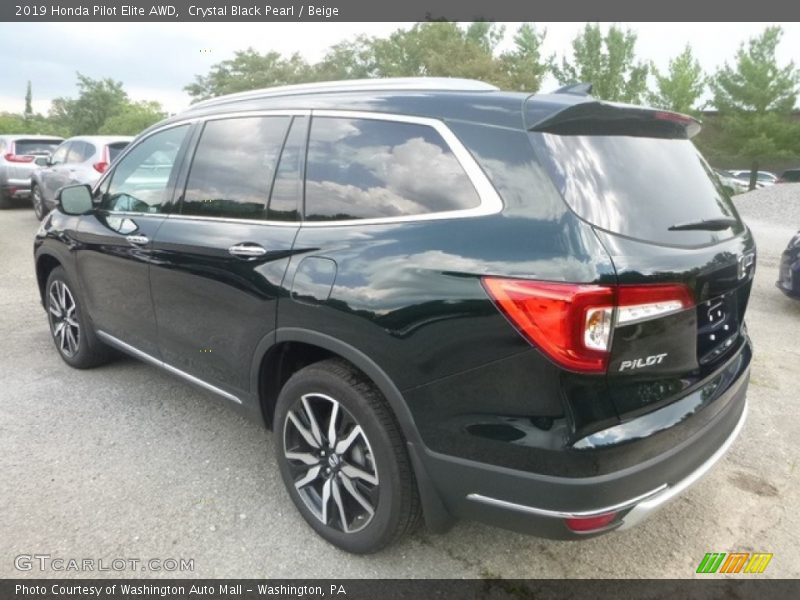 Crystal Black Pearl / Beige 2019 Honda Pilot Elite AWD