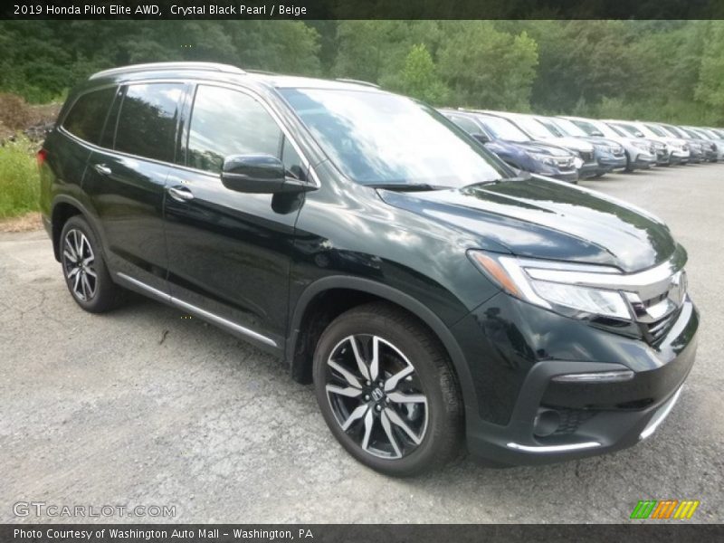 Crystal Black Pearl / Beige 2019 Honda Pilot Elite AWD