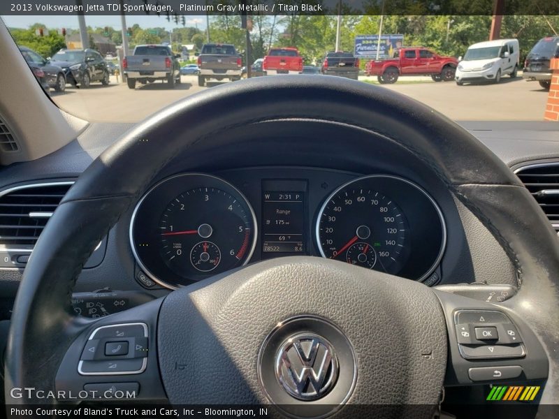 Platinum Gray Metallic / Titan Black 2013 Volkswagen Jetta TDI SportWagen