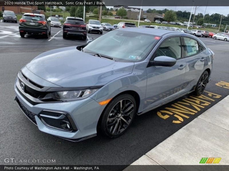 Sonic Gray Pearl / Black 2020 Honda Civic Sport Hatchback