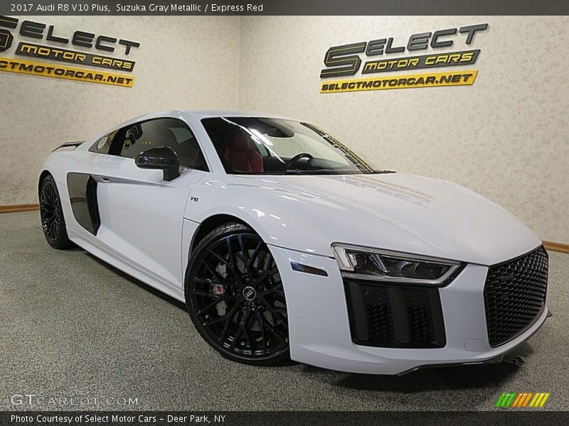 Suzuka Gray Metallic / Express Red 2017 Audi R8 V10 Plus