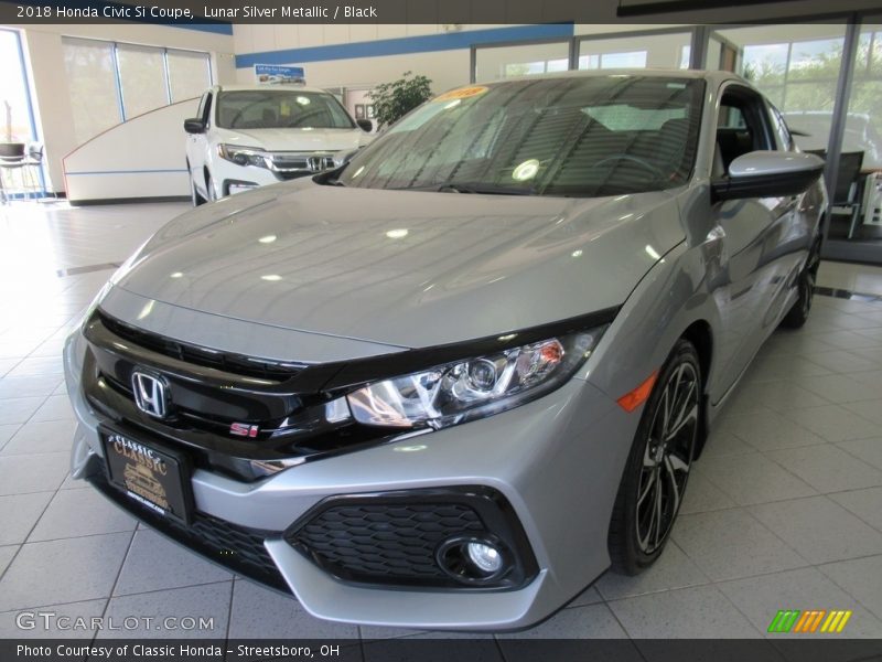 Lunar Silver Metallic / Black 2018 Honda Civic Si Coupe