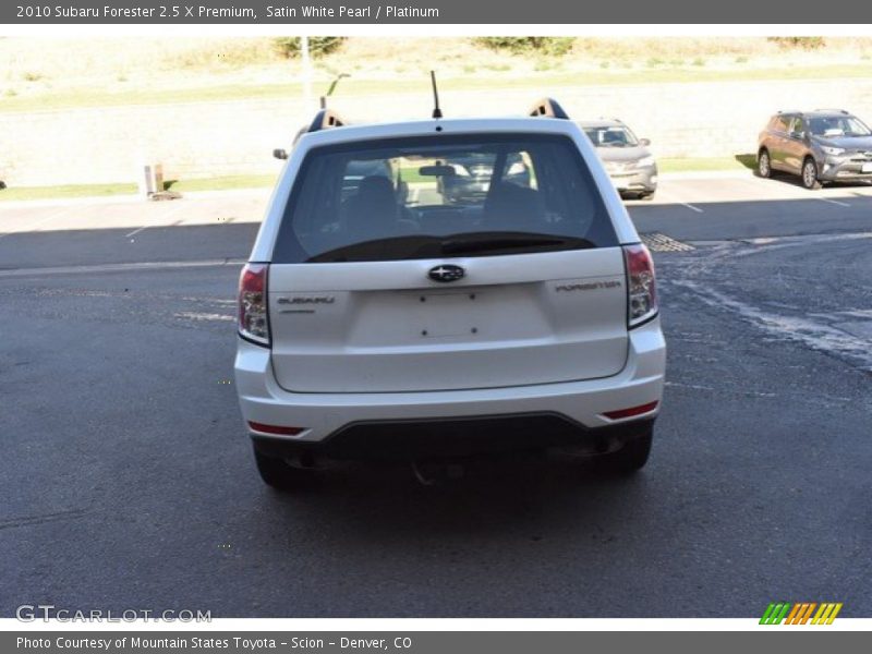 Satin White Pearl / Platinum 2010 Subaru Forester 2.5 X Premium