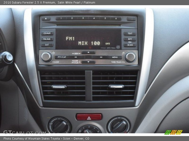 Satin White Pearl / Platinum 2010 Subaru Forester 2.5 X Premium