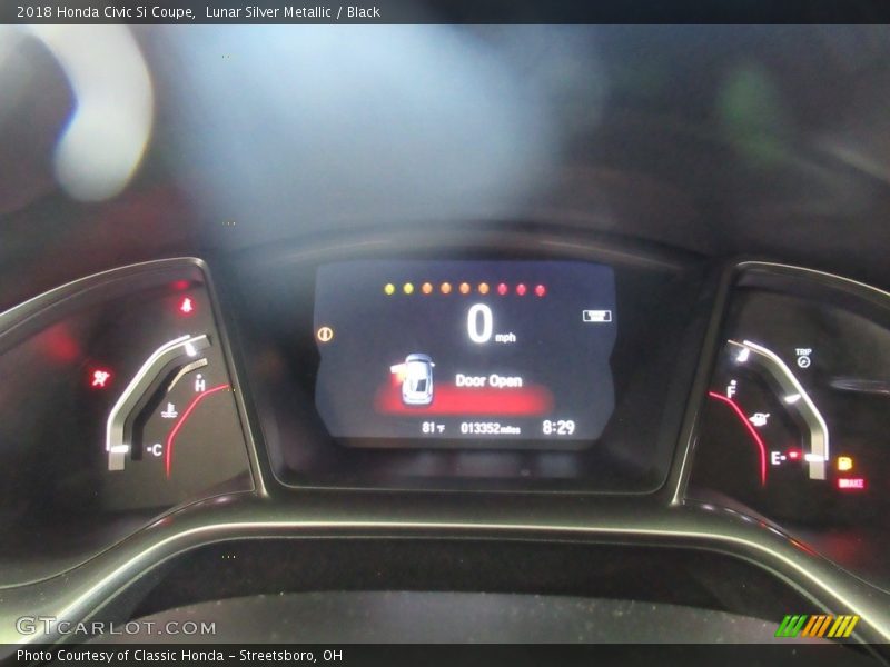 Lunar Silver Metallic / Black 2018 Honda Civic Si Coupe