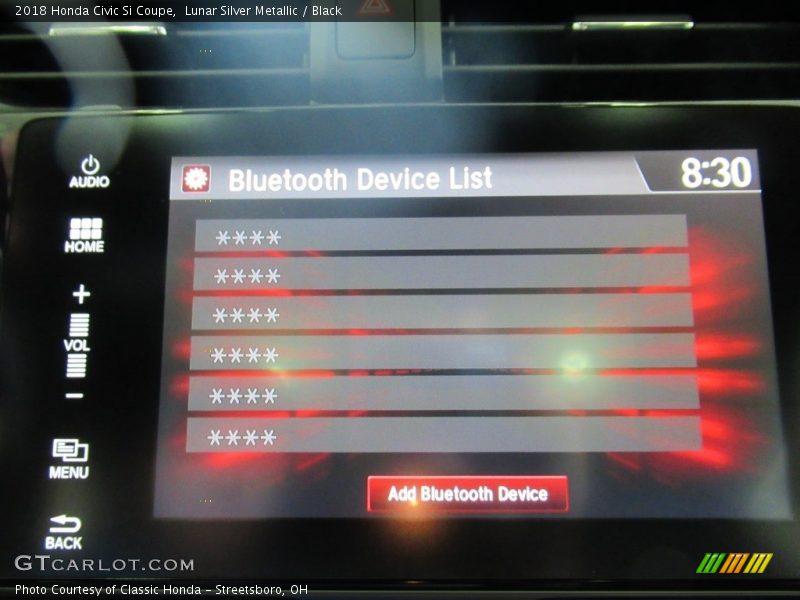 Lunar Silver Metallic / Black 2018 Honda Civic Si Coupe