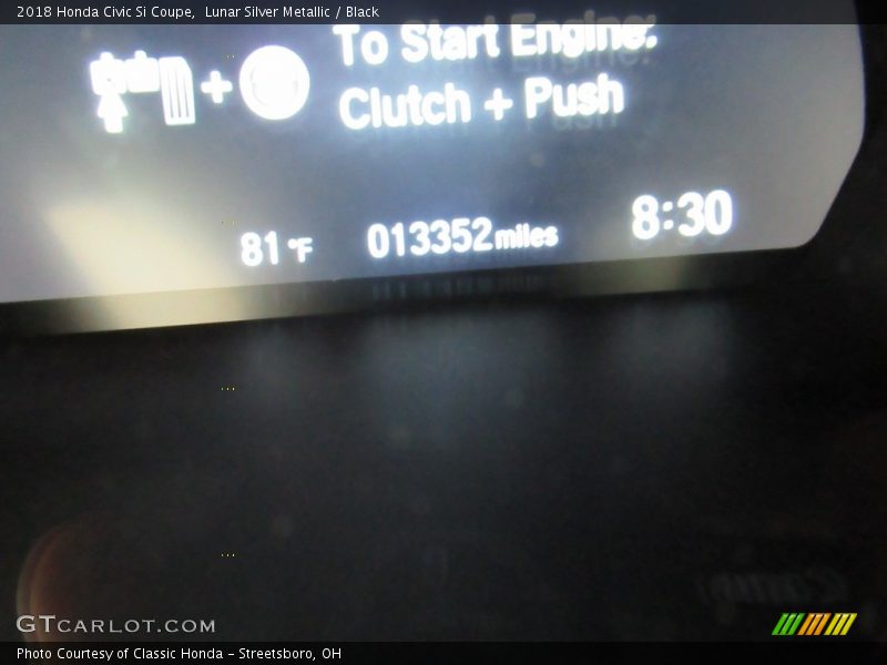 Lunar Silver Metallic / Black 2018 Honda Civic Si Coupe