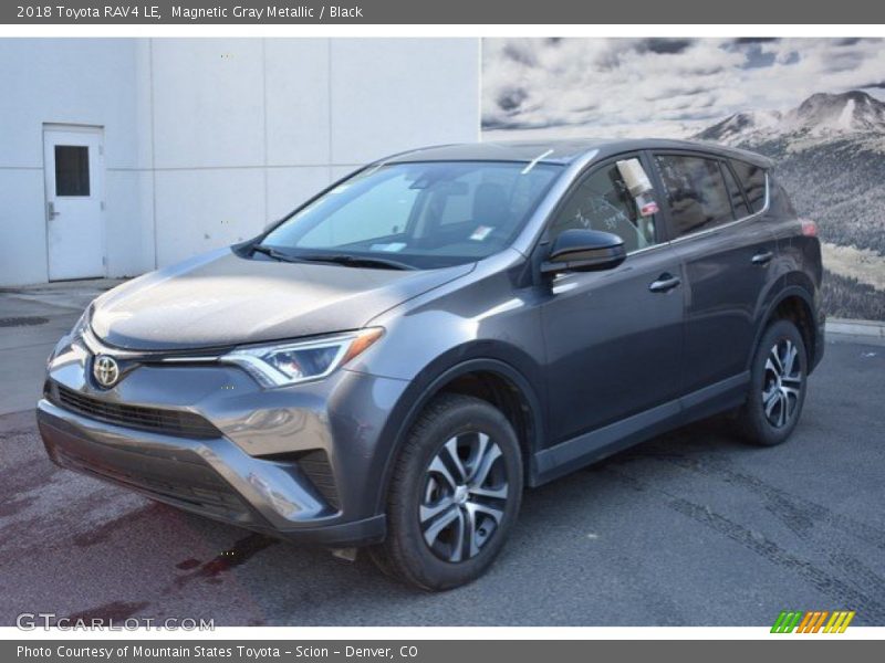 Magnetic Gray Metallic / Black 2018 Toyota RAV4 LE
