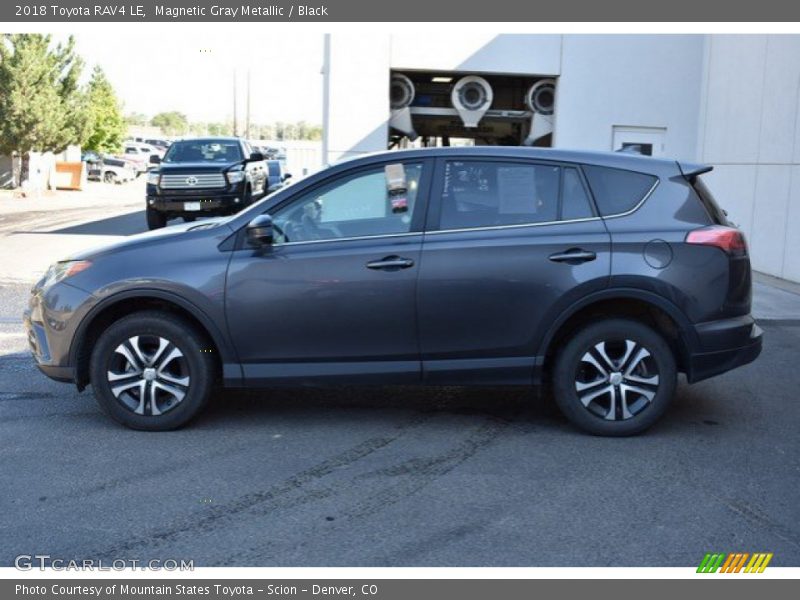 Magnetic Gray Metallic / Black 2018 Toyota RAV4 LE
