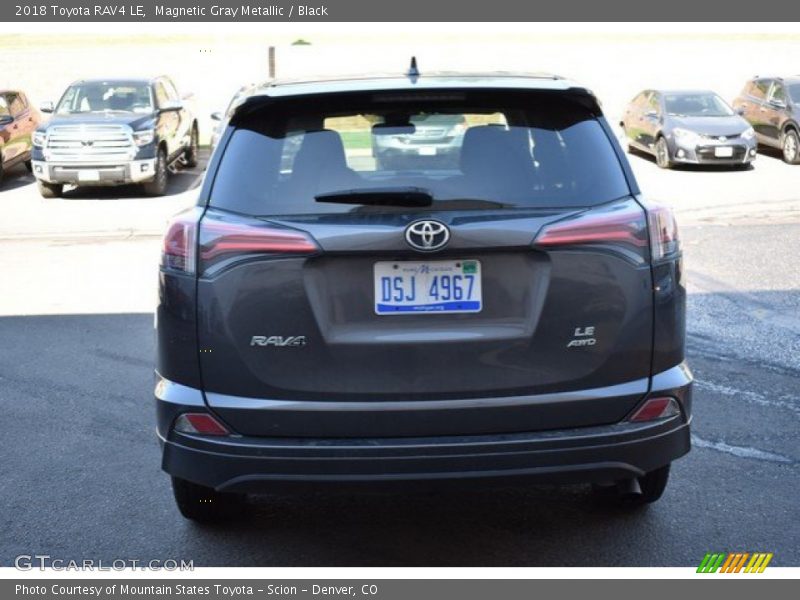 Magnetic Gray Metallic / Black 2018 Toyota RAV4 LE