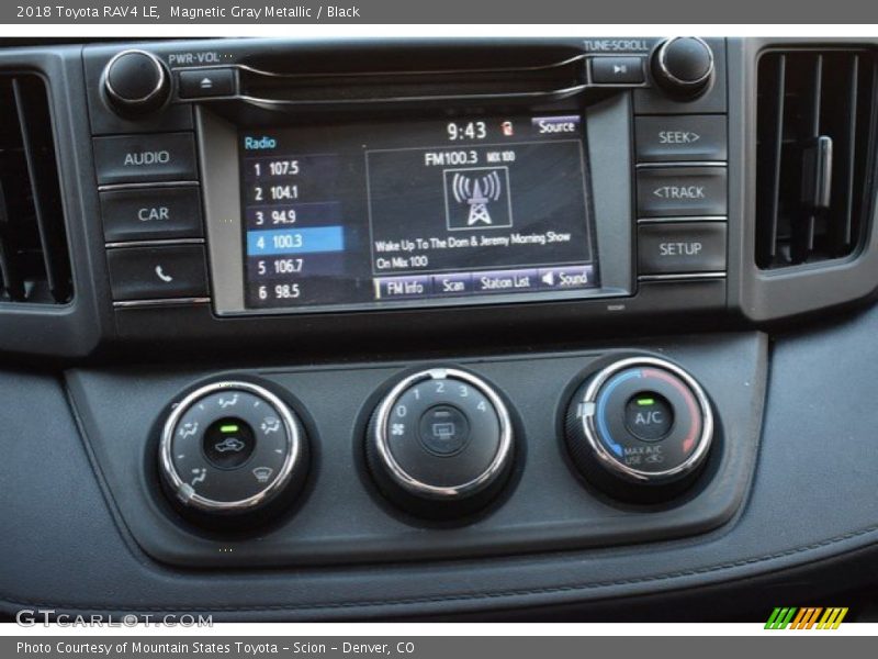 Magnetic Gray Metallic / Black 2018 Toyota RAV4 LE