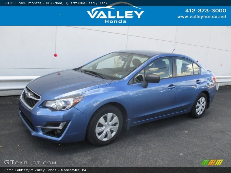 Quartz Blue Pearl / Black 2016 Subaru Impreza 2.0i 4-door