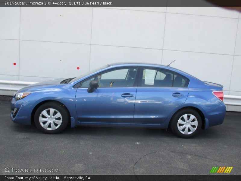 Quartz Blue Pearl / Black 2016 Subaru Impreza 2.0i 4-door