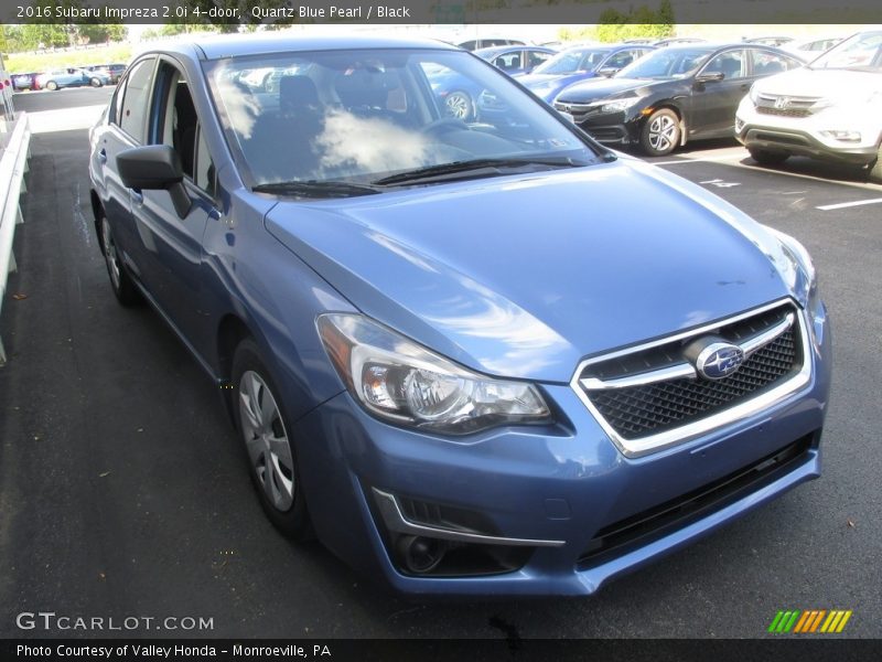 Quartz Blue Pearl / Black 2016 Subaru Impreza 2.0i 4-door