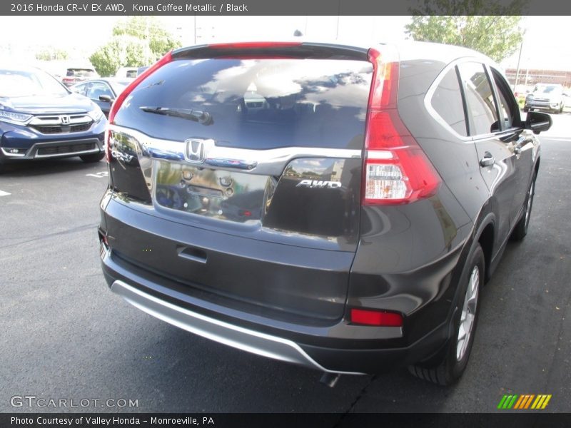 Kona Coffee Metallic / Black 2016 Honda CR-V EX AWD