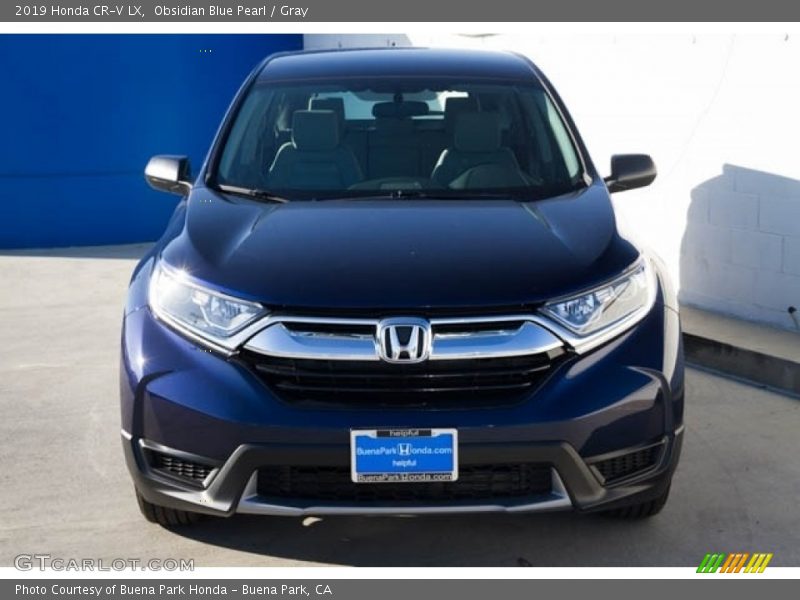 Obsidian Blue Pearl / Gray 2019 Honda CR-V LX