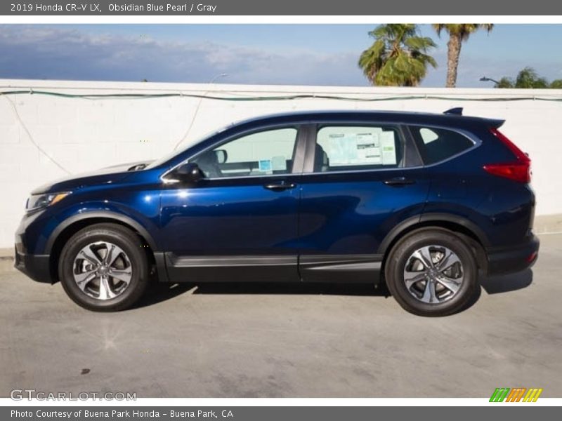 Obsidian Blue Pearl / Gray 2019 Honda CR-V LX