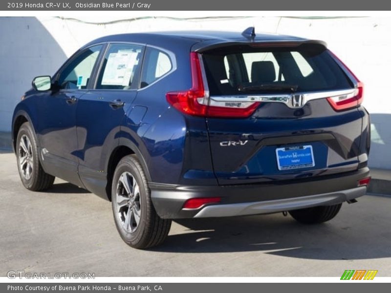 Obsidian Blue Pearl / Gray 2019 Honda CR-V LX