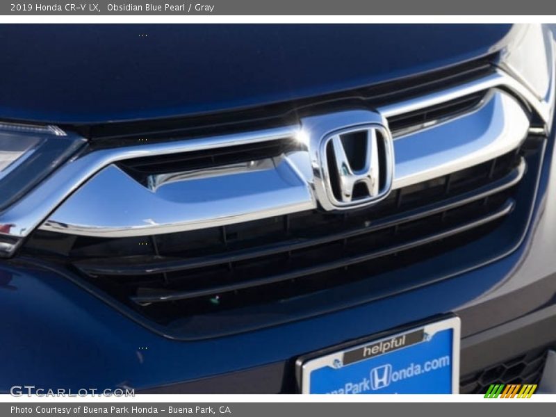 Obsidian Blue Pearl / Gray 2019 Honda CR-V LX