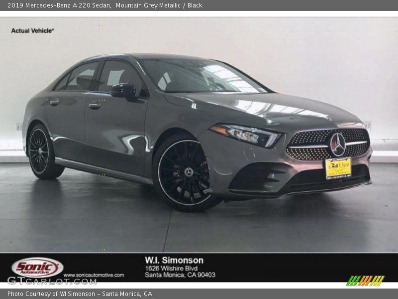 Mountain Grey Metallic / Black 2019 Mercedes-Benz A 220 Sedan