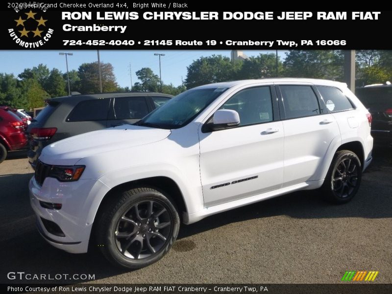 Bright White / Black 2020 Jeep Grand Cherokee Overland 4x4