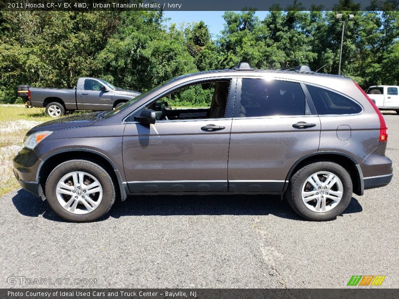 Urban Titanium Metallic / Ivory 2011 Honda CR-V EX 4WD
