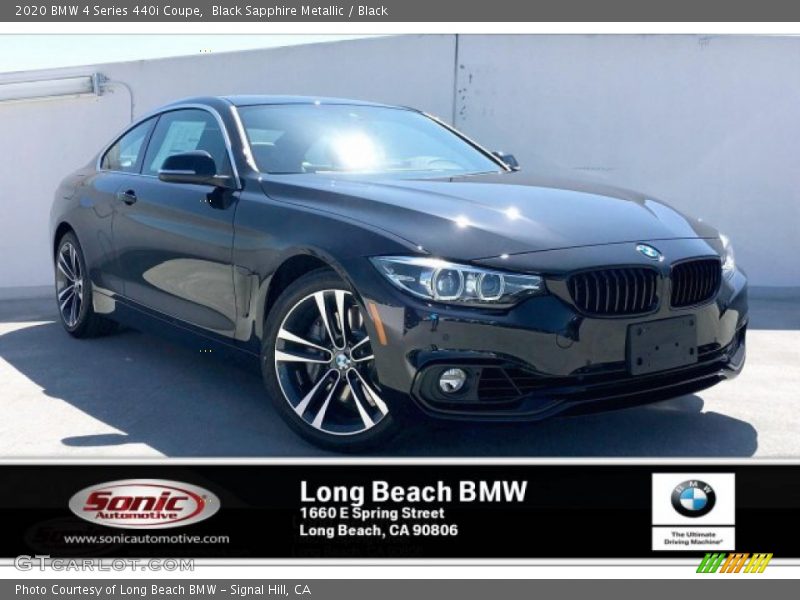 Black Sapphire Metallic / Black 2020 BMW 4 Series 440i Coupe