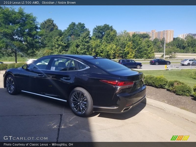 Obsidian / Noble Brown 2019 Lexus LS 500 AWD