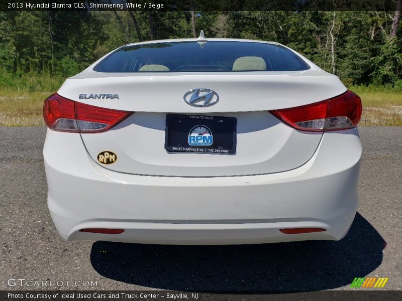 Shimmering White / Beige 2013 Hyundai Elantra GLS