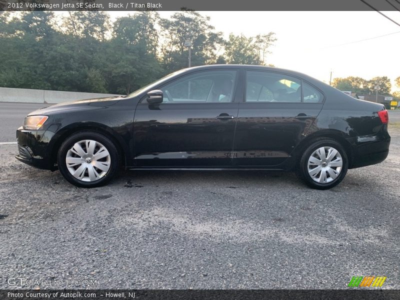 Black / Titan Black 2012 Volkswagen Jetta SE Sedan