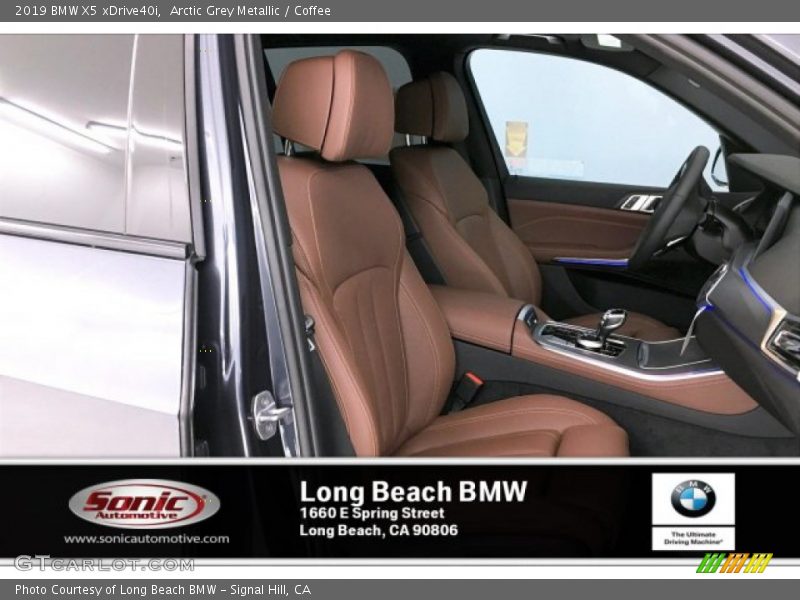 Arctic Grey Metallic / Coffee 2019 BMW X5 xDrive40i