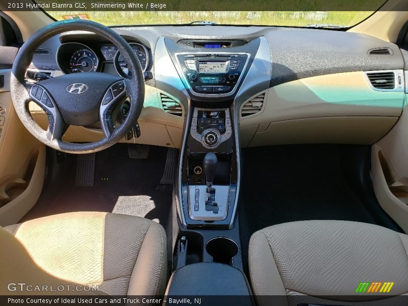 Shimmering White / Beige 2013 Hyundai Elantra GLS