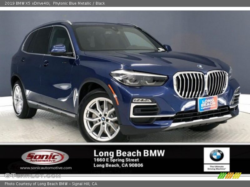 Phytonic Blue Metallic / Black 2019 BMW X5 xDrive40i