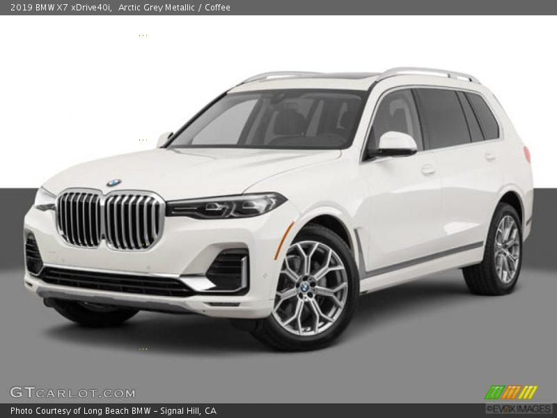 Arctic Grey Metallic / Coffee 2019 BMW X7 xDrive40i